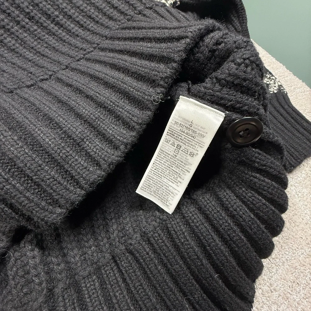 Banana Republic Arran Fair Isle Wool Aztec Chunky Sweater Men Size Large